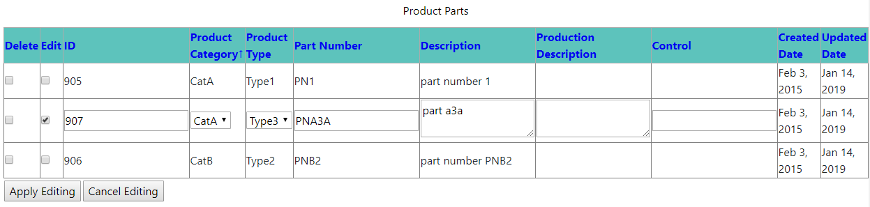 Edit Parts